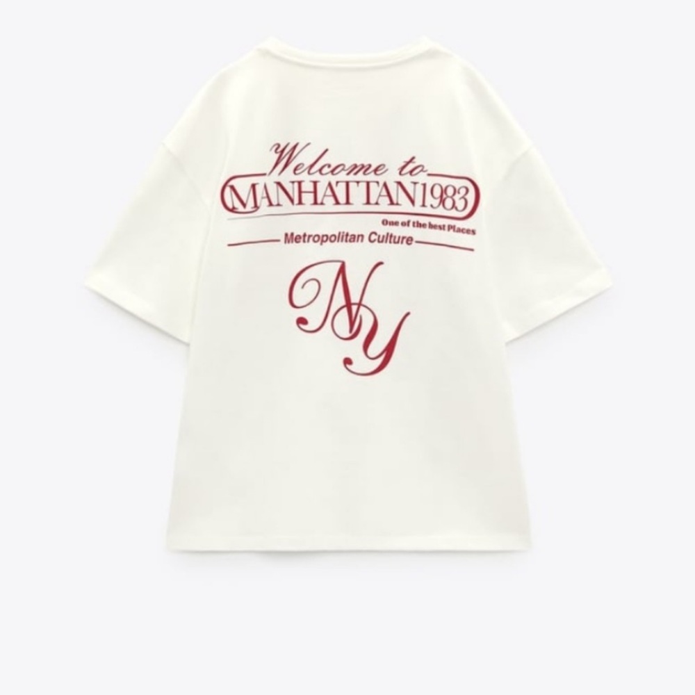 Zara Manhattan White Tee